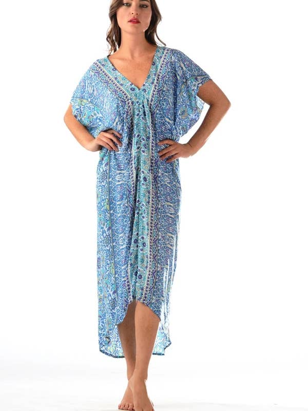 Santorini Kaftano/Blu-Viola per la vendita all'ingrosso da parte di Walker&Wade