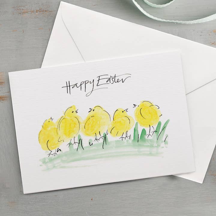 'Easter Chicks' kaart voor wholesale door Gabrielle Solly Illustration