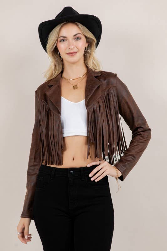 Lemon Tree - Wholesale Jacket - Women's - Suede Fringe Jacket2