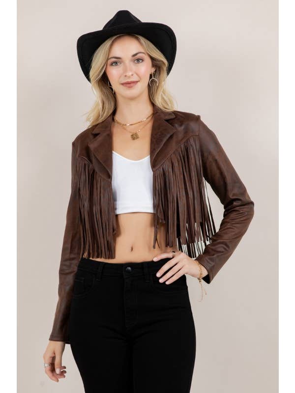 Lemon Tree - Wholesale Jacket - Women's - Suede Fringe Jacket2