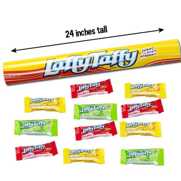 Mega Tube Bonbon Banque ÉNORME 24" de haut Laffy Taffy 17,5 oz pour la vente par Long Island Candy Factory