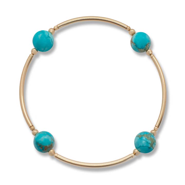 8mm Blue Jasper Gold-Filled Blessing Bracelet for wholesale by Made as Intended