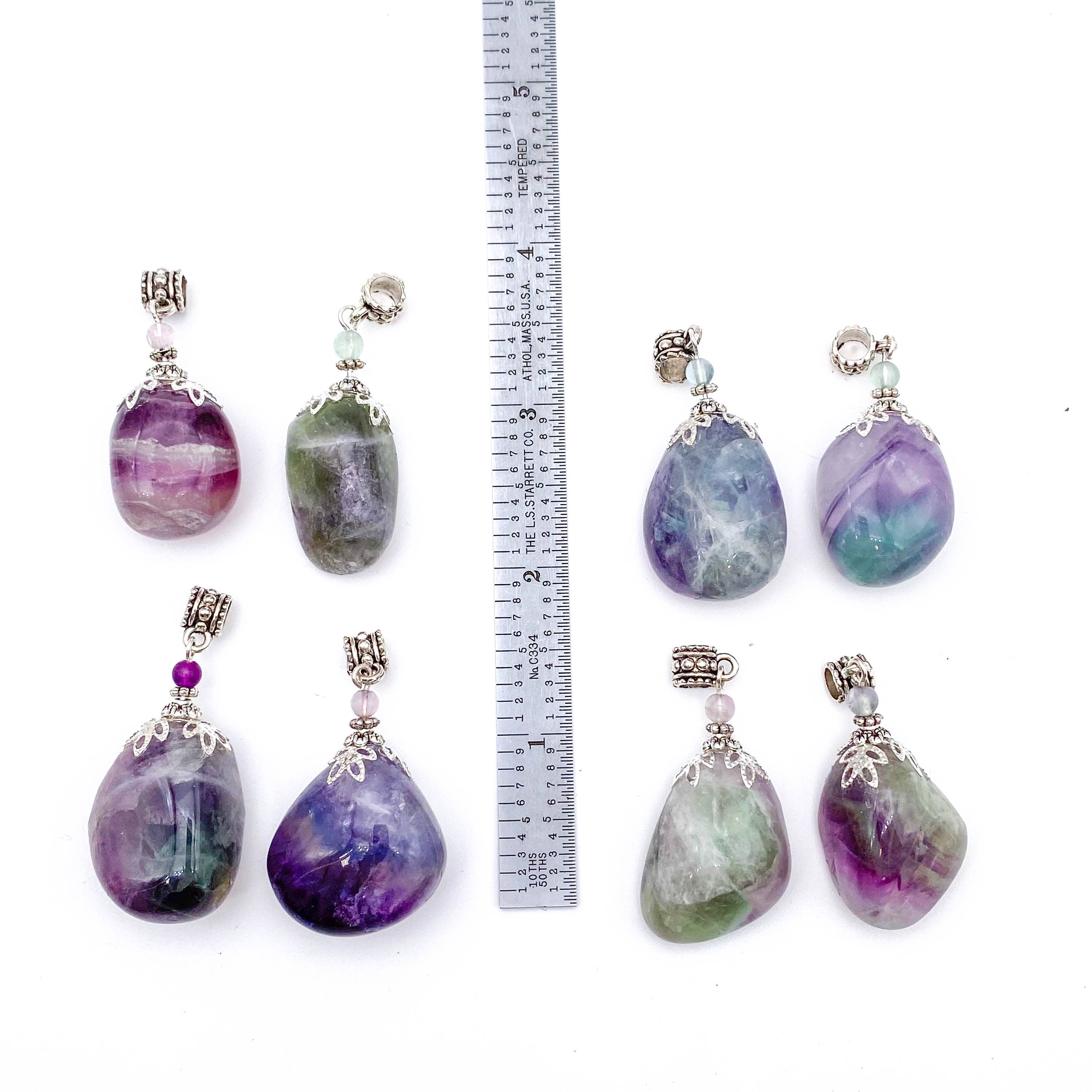 Glorious Healing Crystals - Wholesale Pendant/Charm Necklace - Rainbow Fluorite Pendant / Inner Wisdom Necklace4