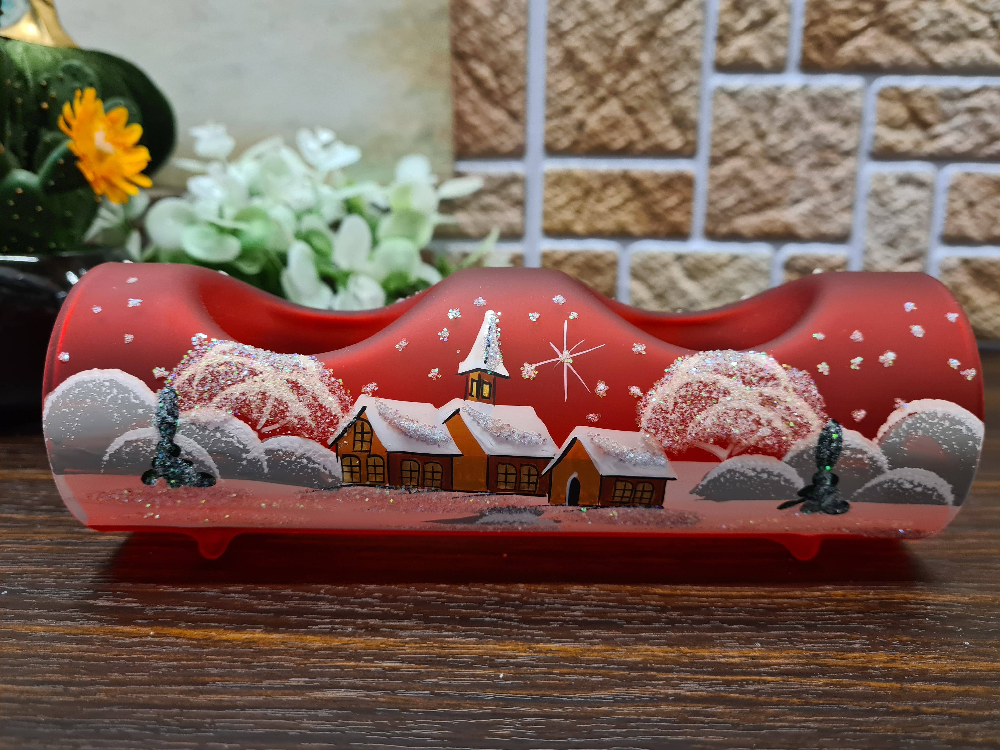 Glass by Iness - Wholesale Candle Holder - Dual Candle Holder - Centerpiece Style1