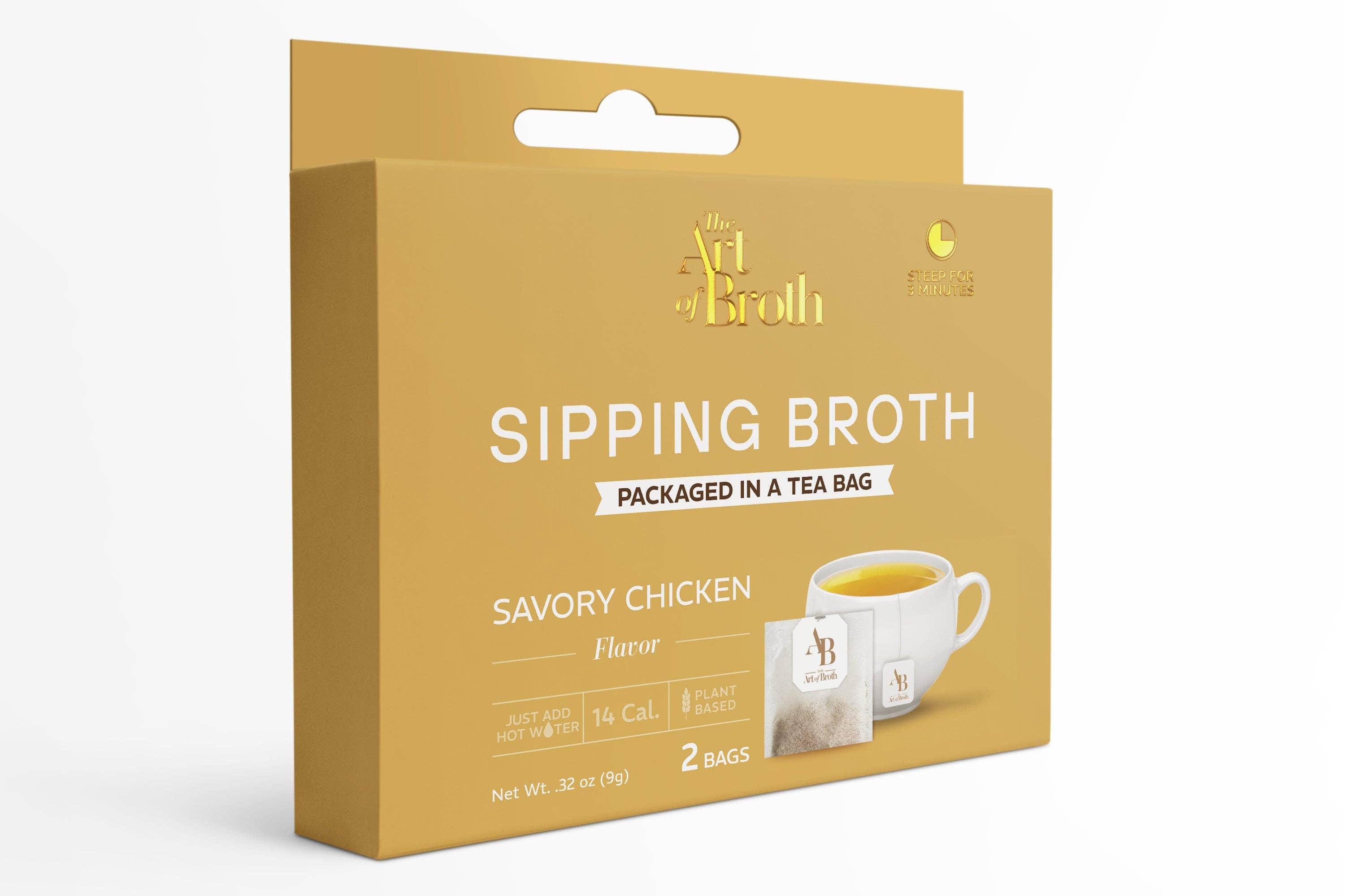 The Art of Broth - Wholesale Broth - Savory Chicken Flavored Broth Bags - Two Count1