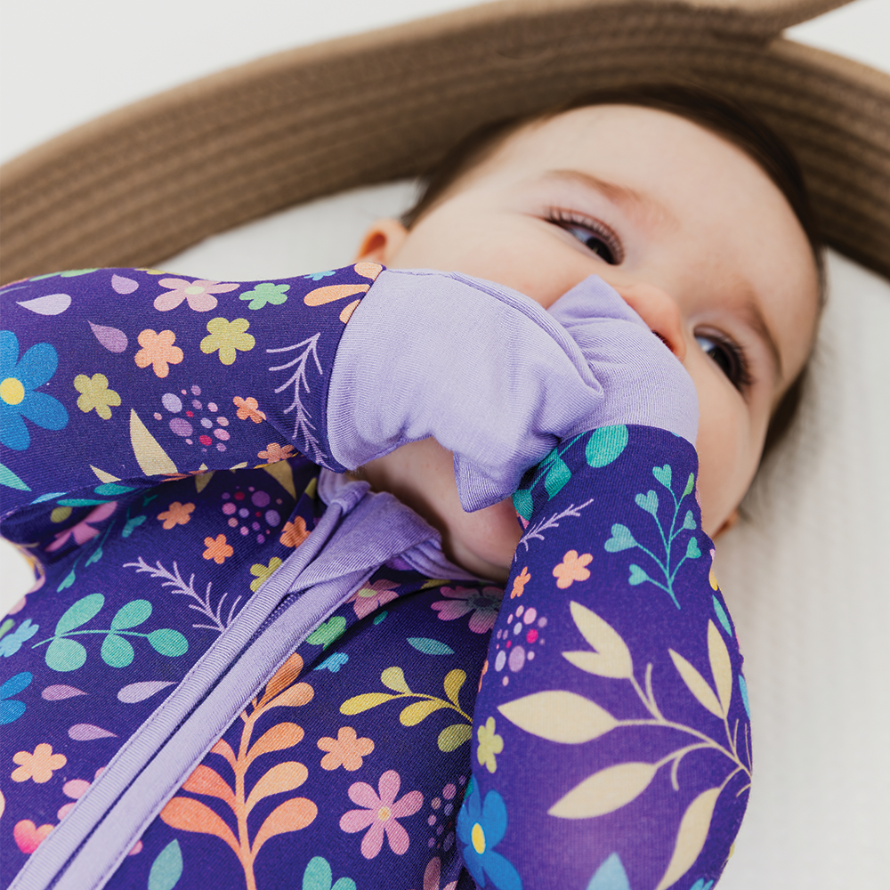 Bam & Stitch - Wholesale Sleepsuit - Baby - Orchid Gardens Convertible2