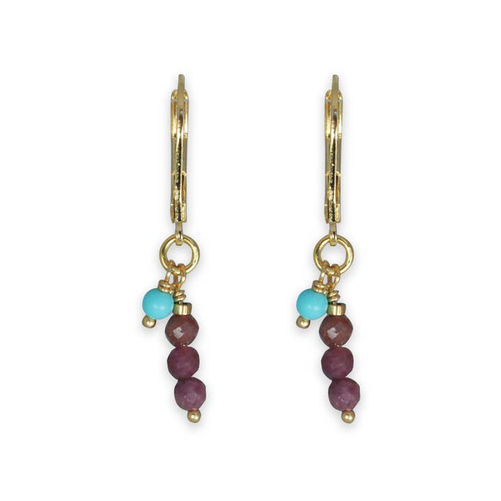 Jazu Jewellery - Vendita all'ingrosso Orecchini pendenti - Orecchini Nona con pietre semipreziose