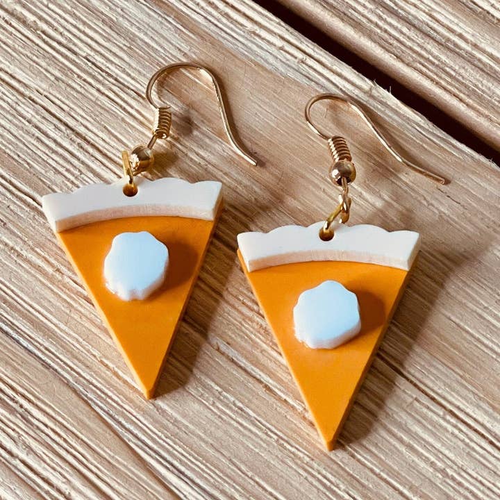 Pumpkin Pie Earrings for wholesale by The Black Cat Co.