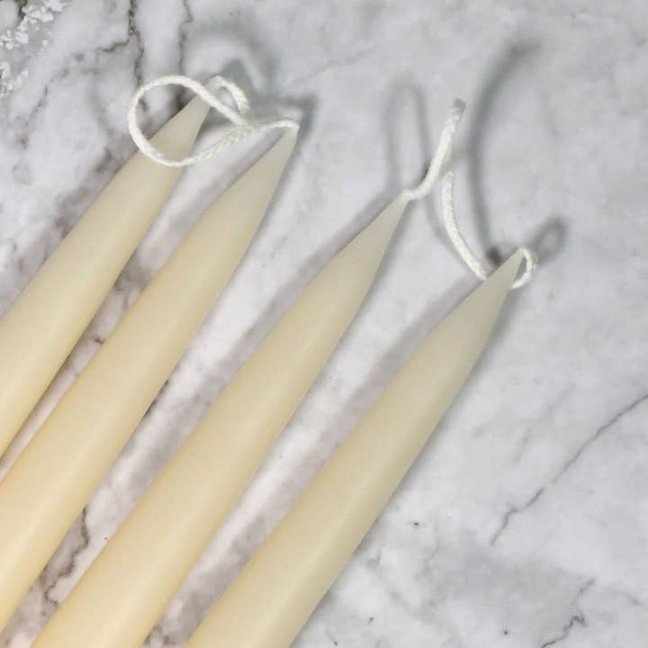 Twilight Collection - Wholesale Tapered Candle/Candlestick - 18 Inch Ivory Danish Taper Candle | 12 Pack