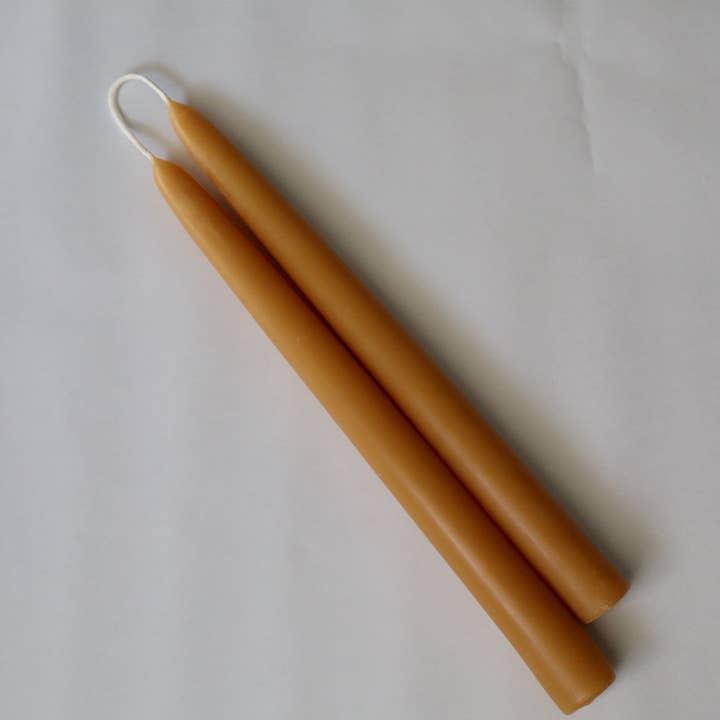 Tiny Hours - Wholesale Tapered candle/candlestick - 9" Hand Dipped Beeswax Taper Candles9