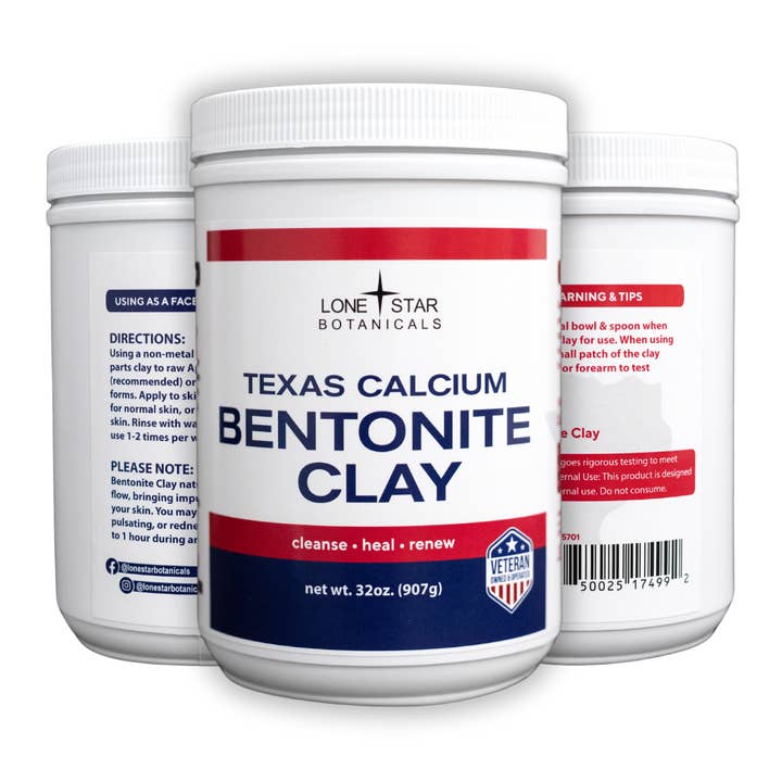 Lone Star Botanicals - Wholesale Protein/superfood powder - TEXAS Bentonite Clay Powder - 2lb Jar7
