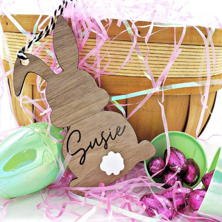Personalized Easter Basket Tags | Bunny | Gift Tag for wholesale by Rosie and Vi
