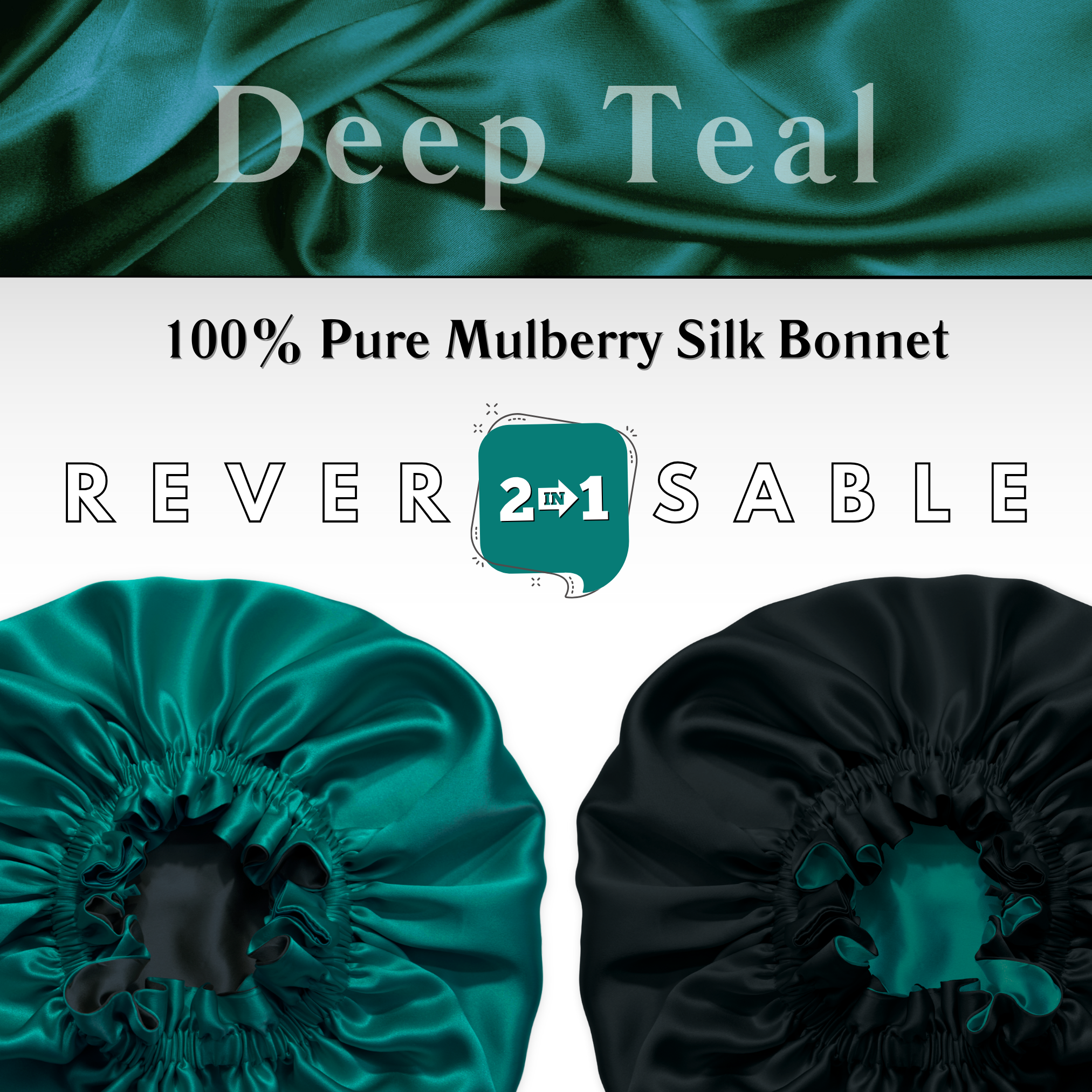 Nochka - Wholesale Sleep Cap / Bonnet - Women's - 100% Pure Mulberry Silk Bonnet – Reversible & Durable3