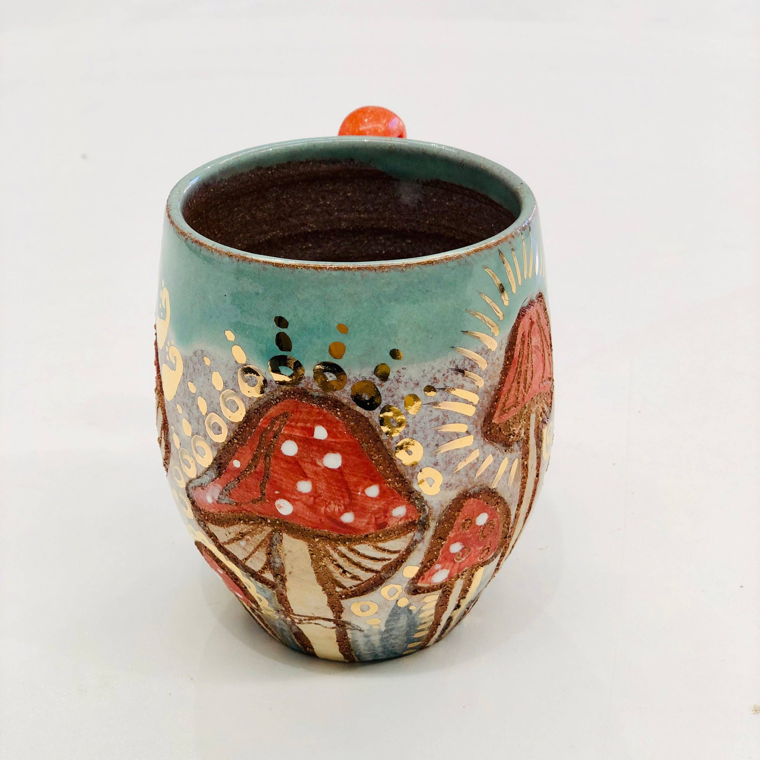 Carys Martin Ceramics - Wholesale Coffee Mug - Fairy Ring Crystal Cup with magic vibes7