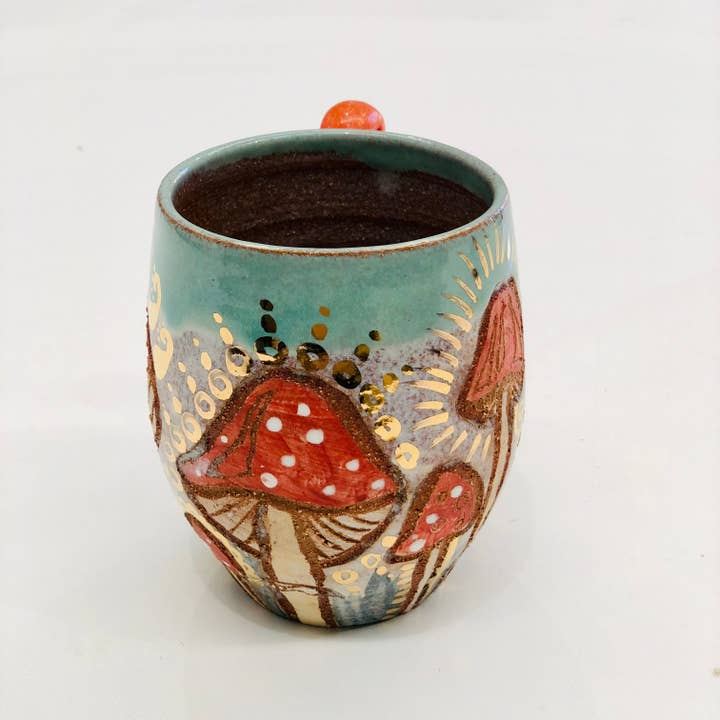 Carys Martin Ceramics - Wholesale Coffee Mug - Fairy Ring Crystal Cup with magic vibes7