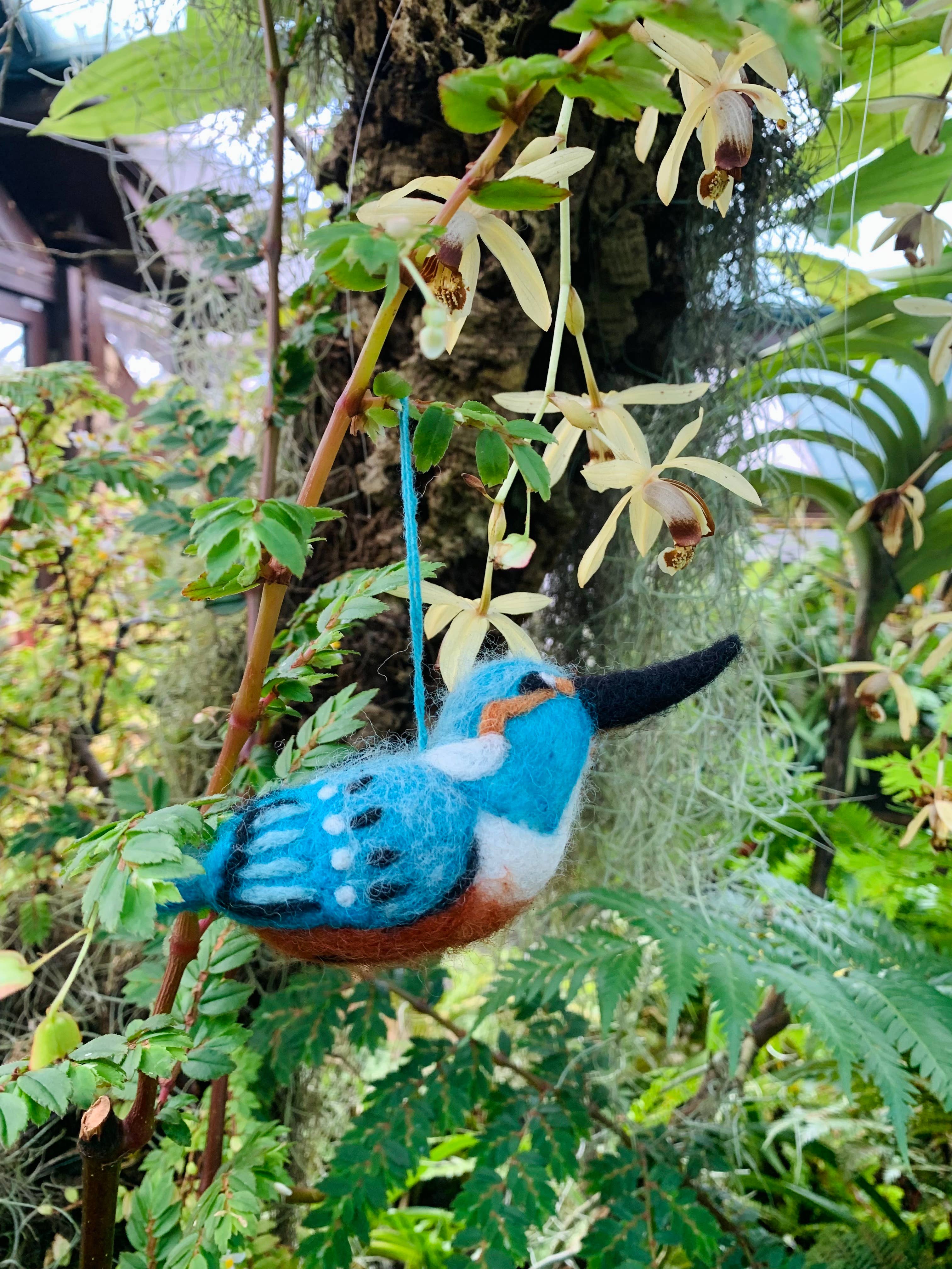 Felt So Good – wholesale Ornament – Handmade Felt Hetty the Hummingbird Hanging Bird Decoration2