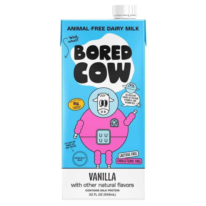 Vanilla Animal-Free Dairy Milk 32 oz for wholesale by Bored Cow