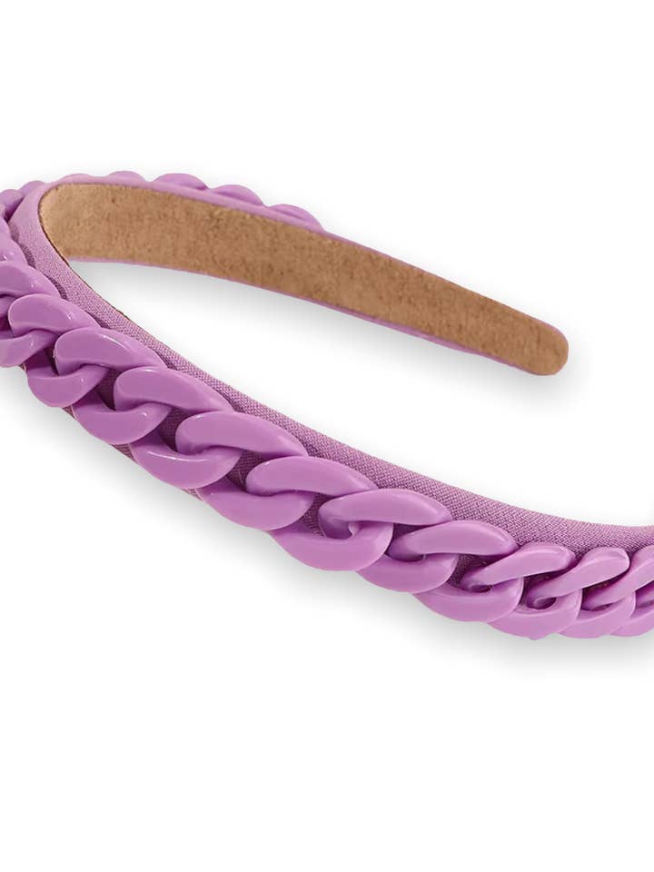 Bandeau violet à chaîne fine, paquet de 3 pour la vente par The Sandy Pearls