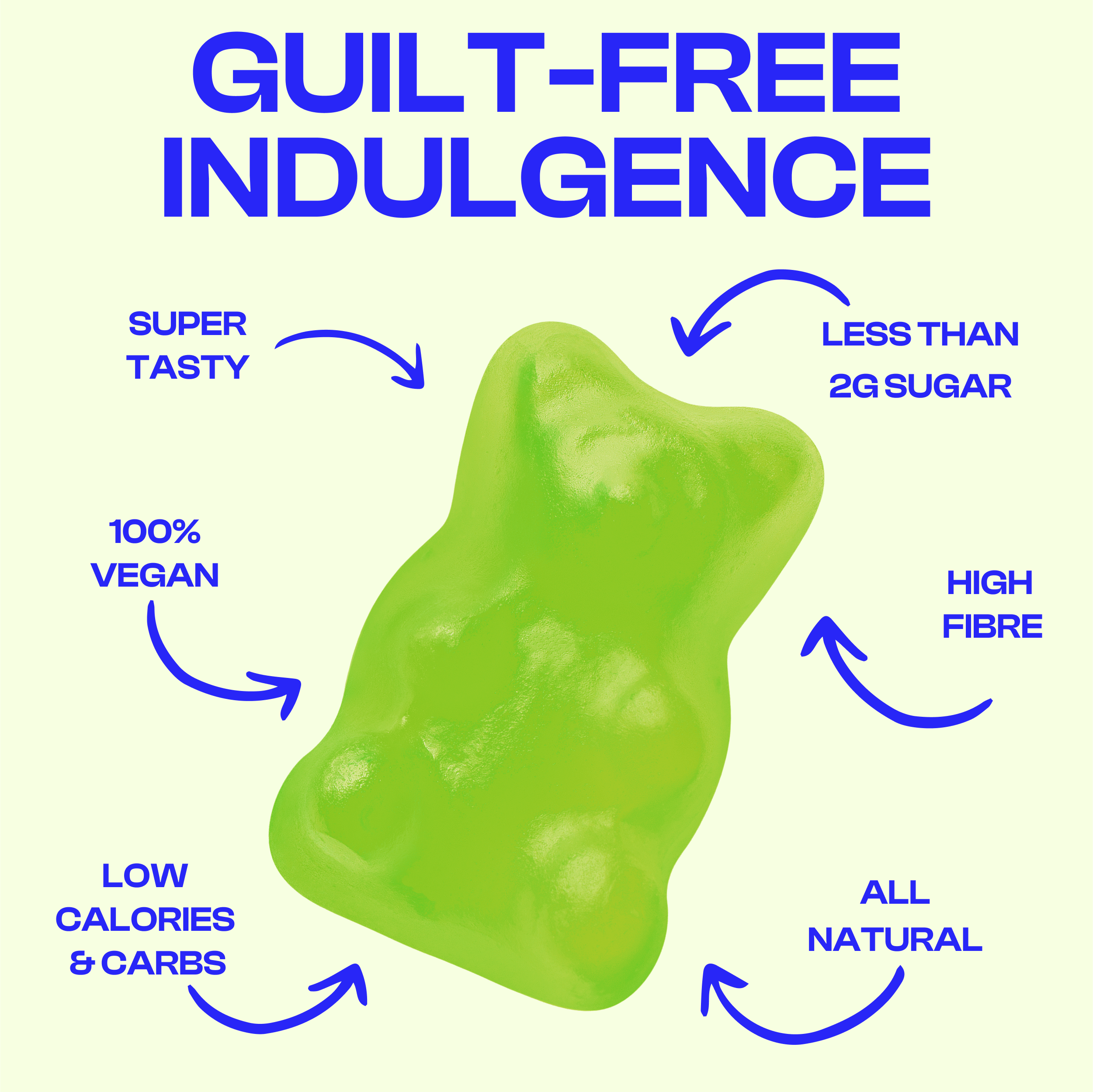 NeatSweets – wholesale Gummy – NeatSweets Sour Citrus Bears 50g x121