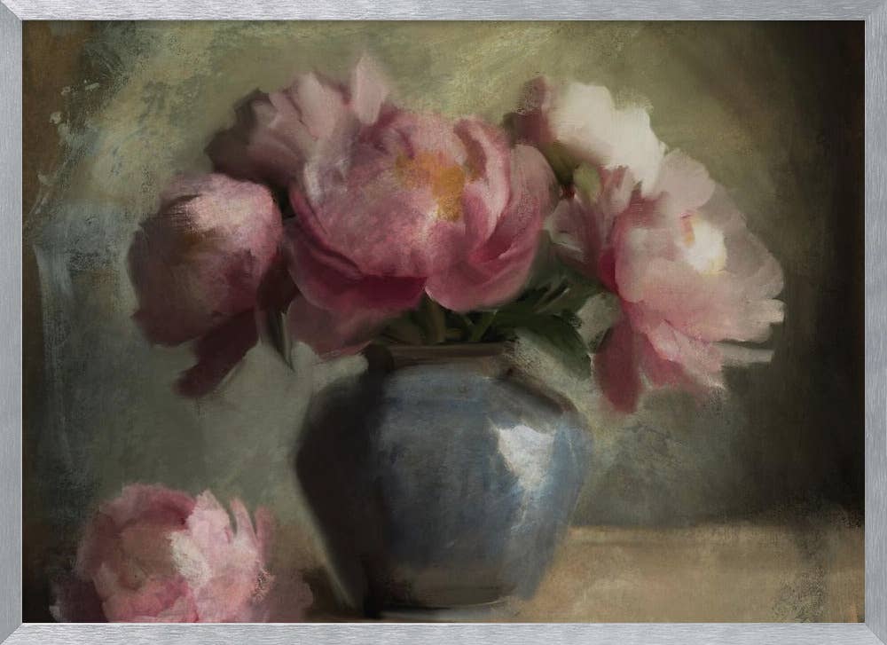 Ready2hangart, Inc. - Wholesale Art Print - "Pivoines En Rose" Framed Textured Wall Art8