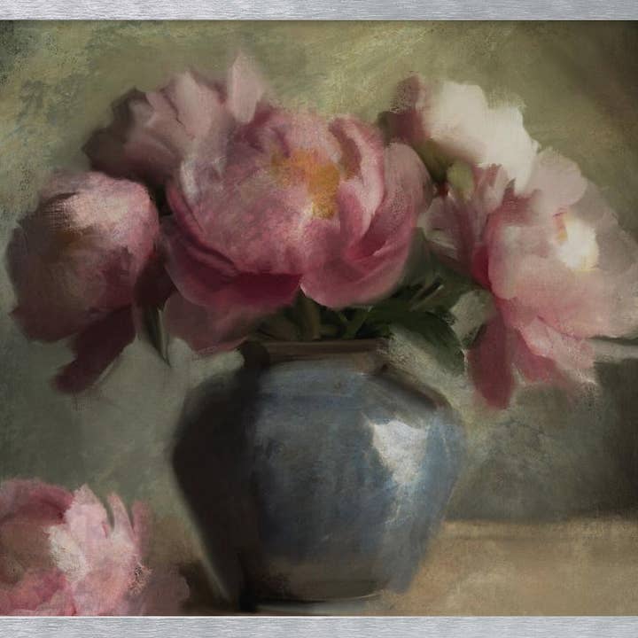 Ready2hangart, Inc. - Wholesale Art Print - "Pivoines En Rose" Framed Textured Wall Art8
