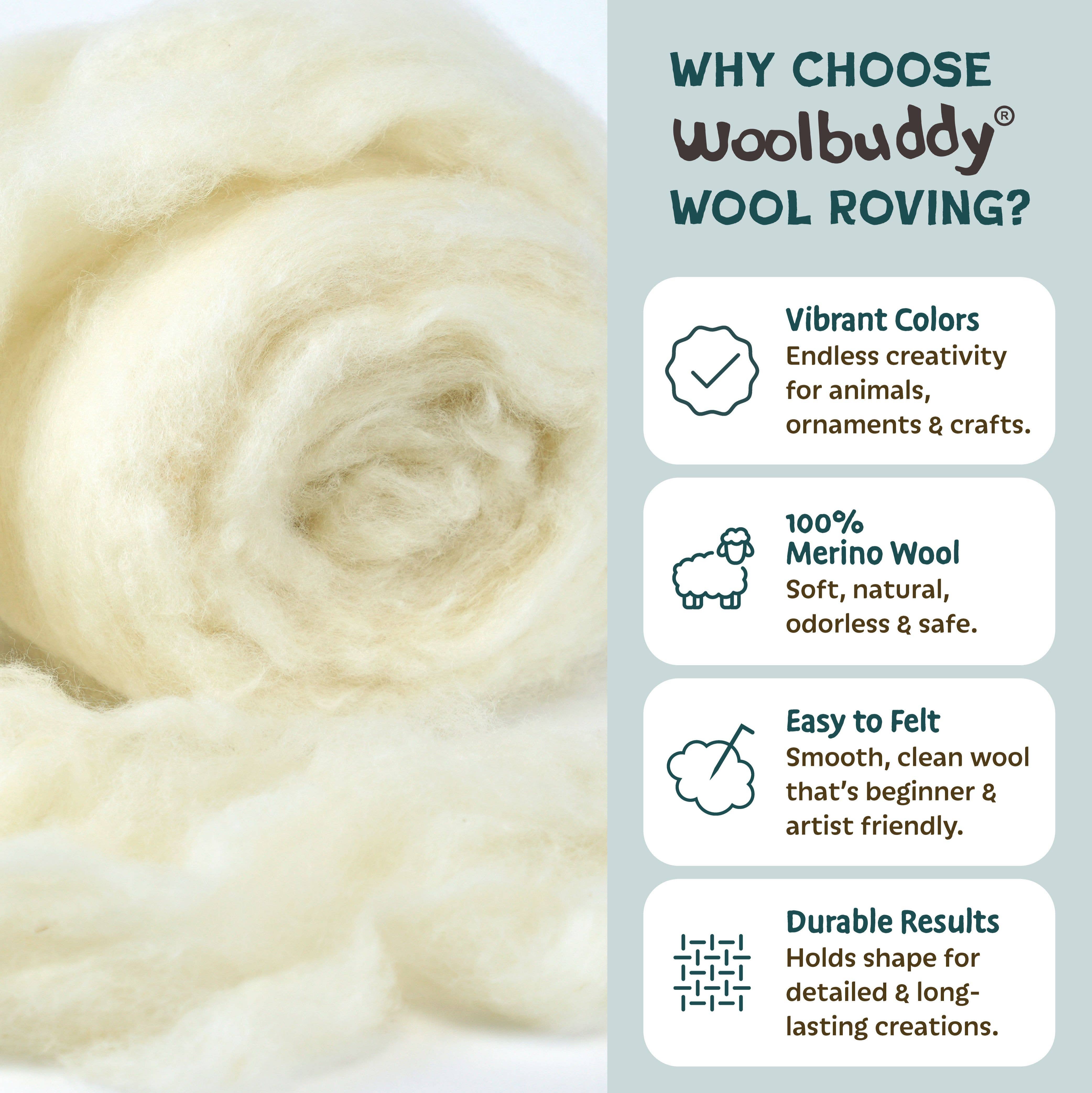 Woolbuddy - Vente Kit de bricolage - Kit de feutrage à l'aiguille DIY - Père Noël5