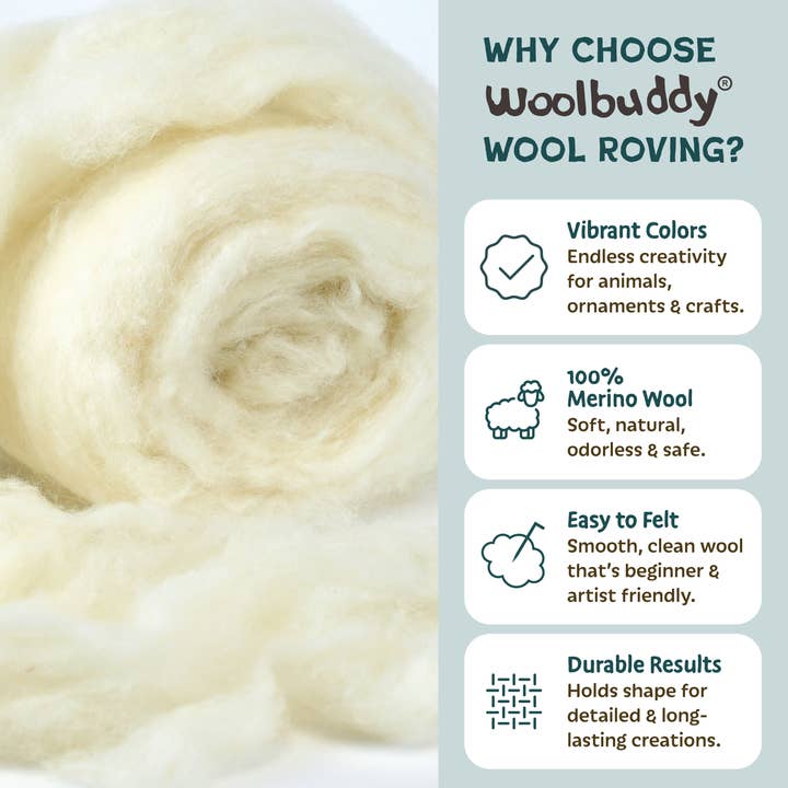 Woolbuddy - Vente Kit de bricolage - Kit de feutrage à l'aiguille DIY - Père Noël5