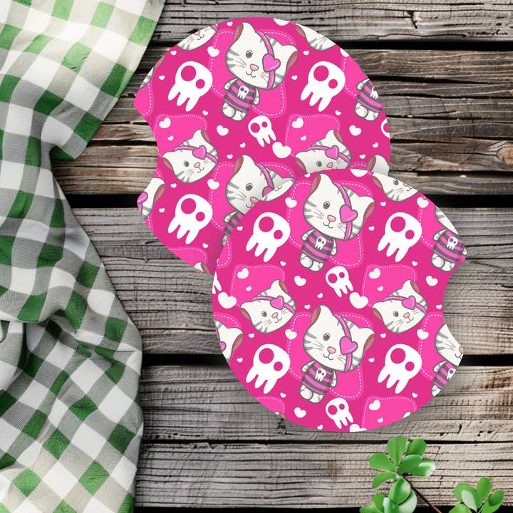 Corksee - Wholesale Car Coaster - Women's - Cat And Skulls | Car Coasters
