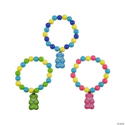 CANDY CRITTERS RUBBER BRACELET W/CHARM for wholesale by Fun Express
