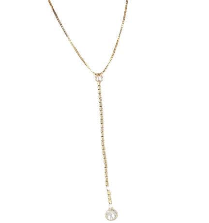 Nora James jewelry - Venta al por mayor Collar en Y - Stella - Collar lariat chapado en oro de 18k1