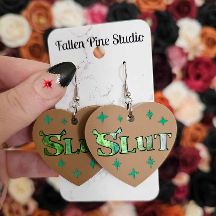 Fallen Pine Studio - Wholesale Dangle Earrings - Ogre Slut Hearts