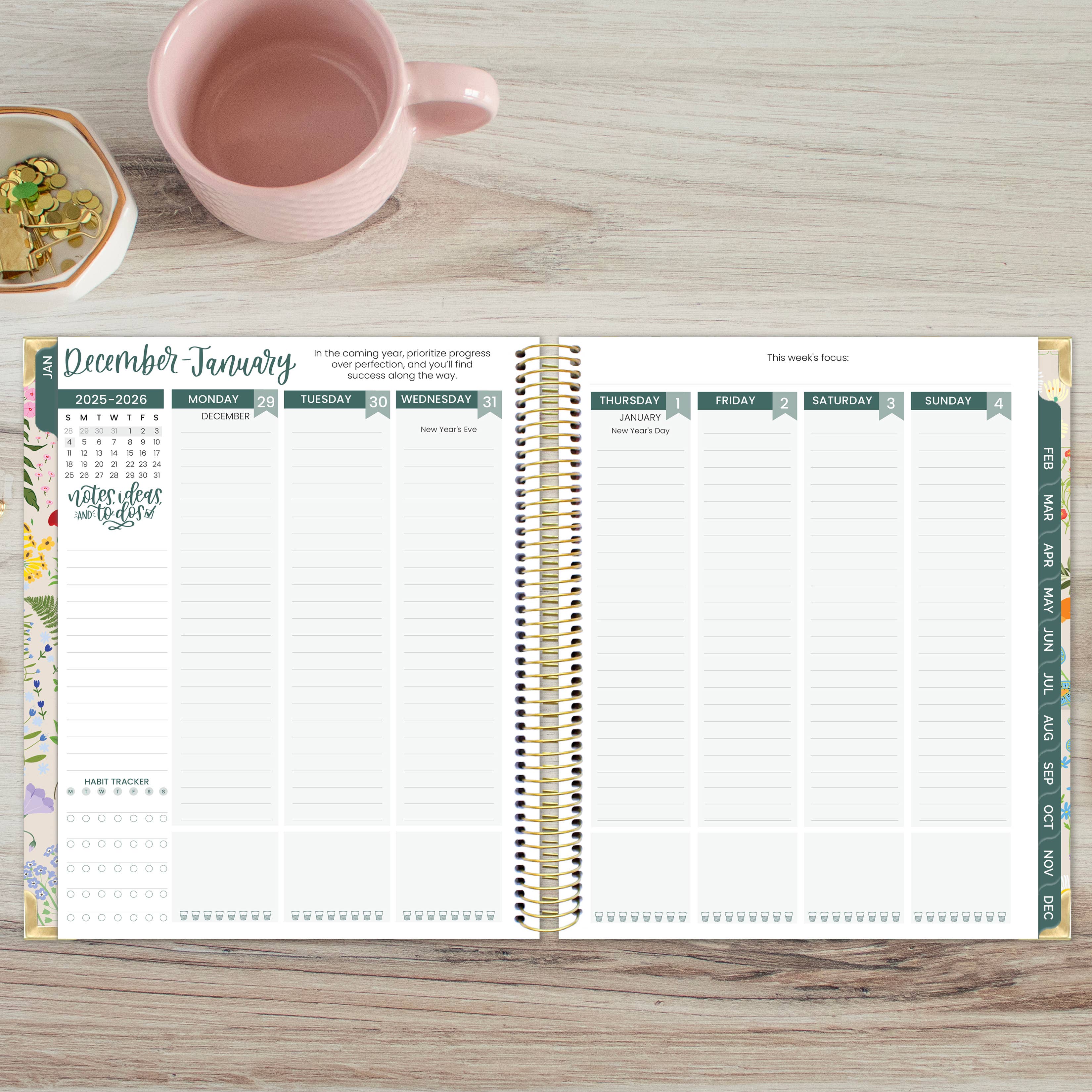 bloom daily planners - Wholesale Planner - 2026 Vision Planner - 7.5"x9" size25