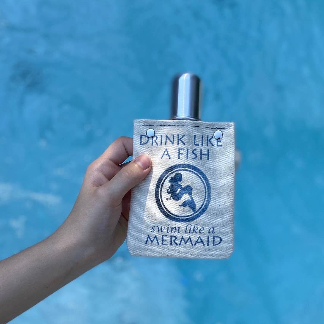 CapaBunga® - Wholesale Flask - Drink like a Fish, Swim Like a Mermaid Flask (4oz)2