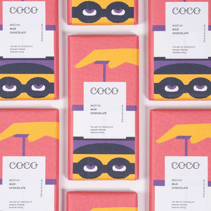 COCO Chocolatier – wholesale Chocolate bar – Mocha Milk Chocolate Bar 80g (Pack of 12)