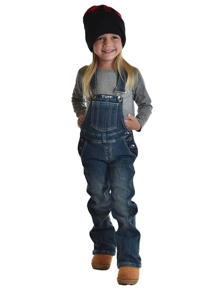 Girls Edgy Bib Overall for wholesale by Cowgirl Tuff Co. / B. Tuff Jeans
