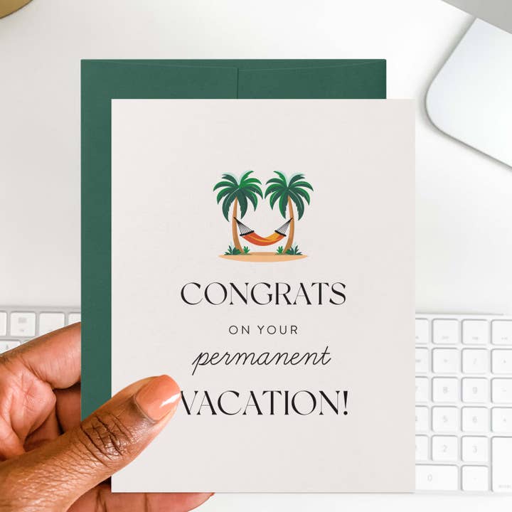 Blú Rose – Großhandel Ruhestandskarte – Grußkarte für dauerhaften Urlaub und Ruhestand