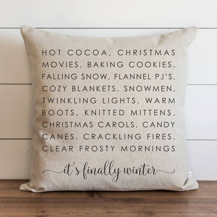 Housse de coussin Its Finally Christmas pour la vente par Porter Lane Home