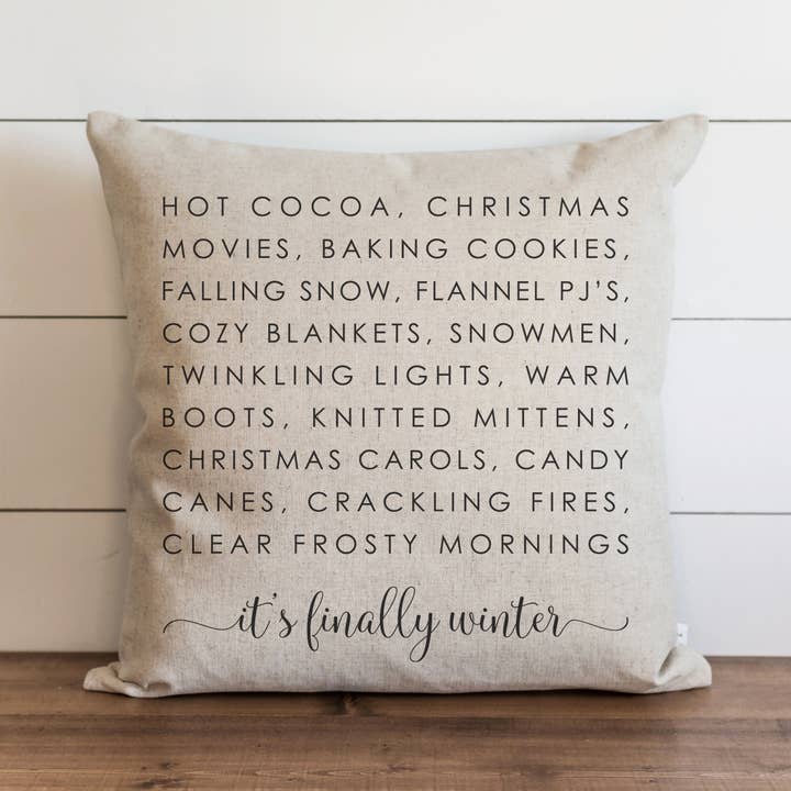 Its Finally Christmas Pillow Cover for wholesale by Porter Lane Home