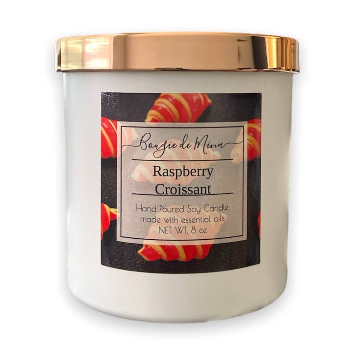 Raspberry Croissant 8 oz for wholesale by Bougie de Mina