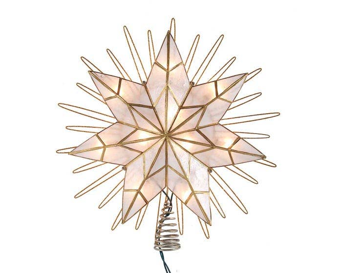 Kurt S. Adler, Inc. - Vente Décorations pour pointe de sapin de Noël - 14" 7PT NAT CAPZ ÉTOILE LUMTD ARBRE TOPPER0