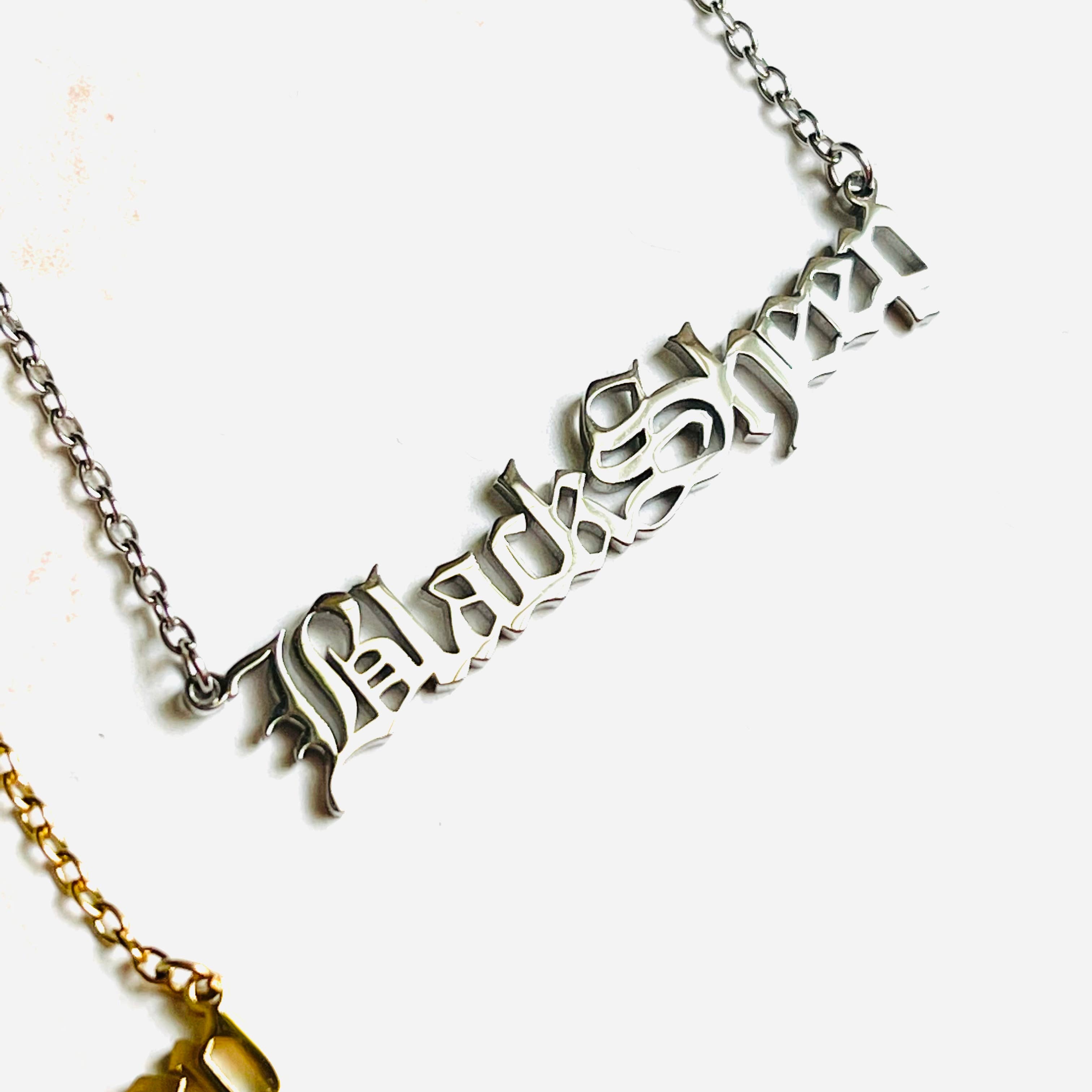 The Silver Spider - Wholesale Pendant/Charm Necklace - Black Sheep word gothic Necklace stainless steel gold tone0