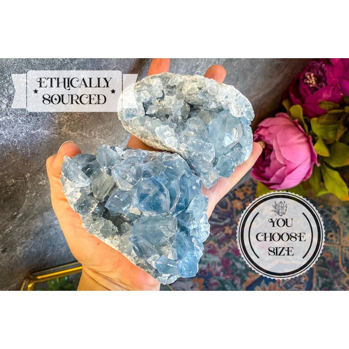 Rohes CELESTIT-Kristallcluster, ethisch bezogenes Celestit für den Großhandel von Mandala Gems