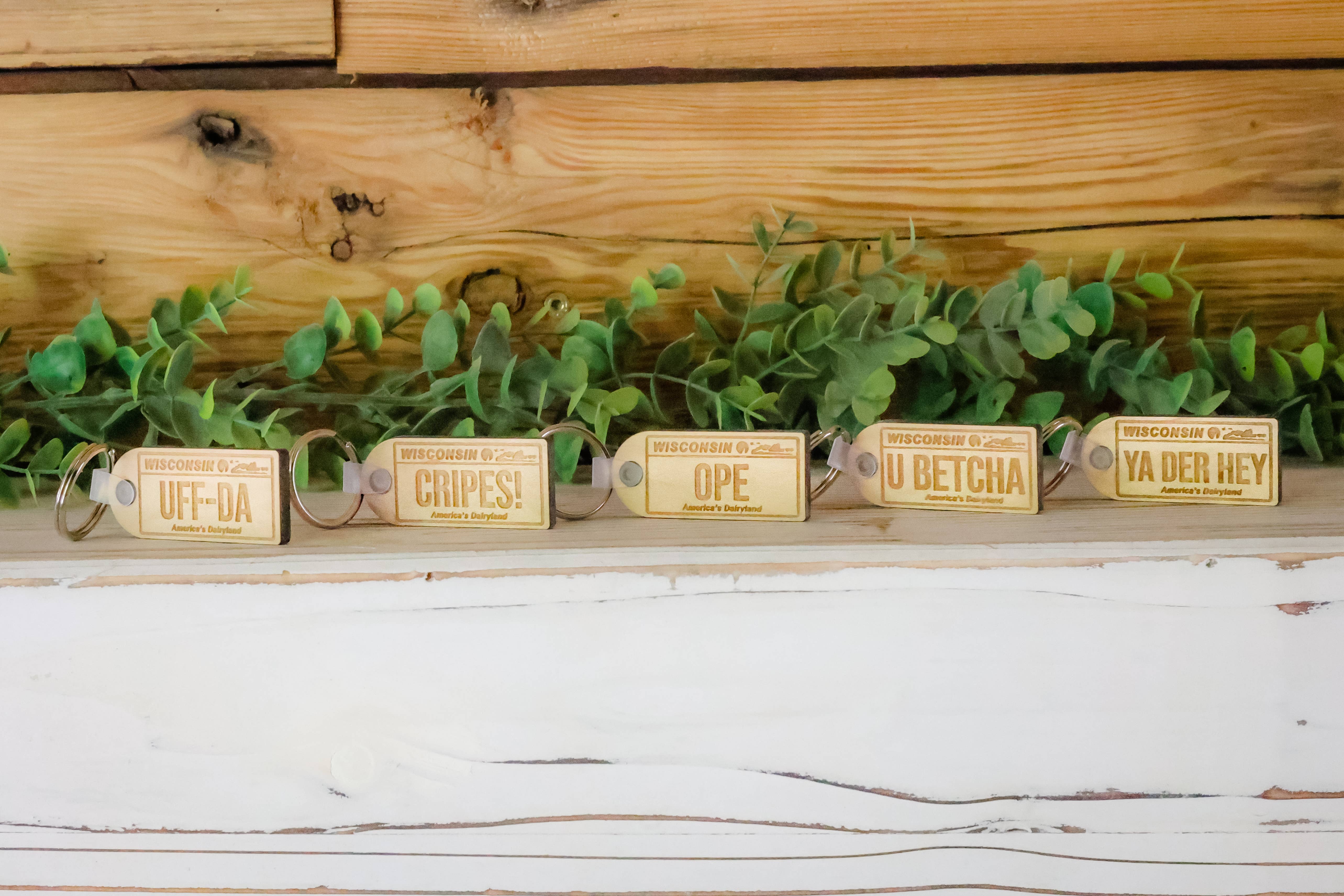 The Farmer's Wife - Wholesale Keychain - Unisex - Wisconsin Slang on Wisconsin License Plate Keychain3