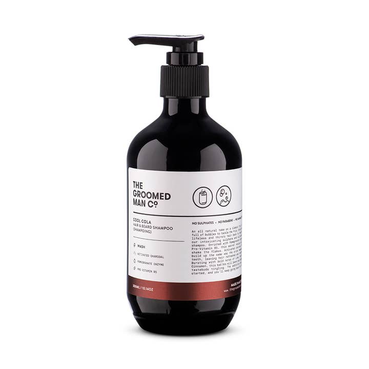 Cool Cola Hair and Beard Shampoo for wholesale by The Groomed Man Co.