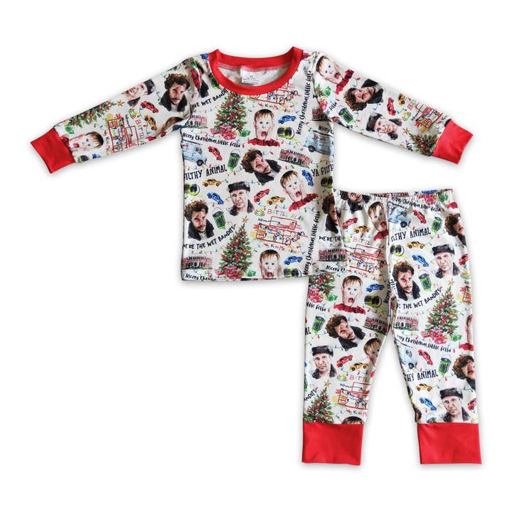 Yawoo Garments - Wholesale Sleepwear Set - Kids - Merry Christmas little fella kids boy pajamas