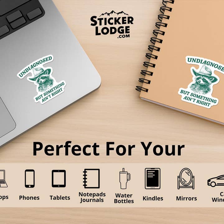 Sticker Lodge - Wholesale Phone & Laptop Stickers - Undiagnosed But Something Ain't Right Vinyl Sticker2