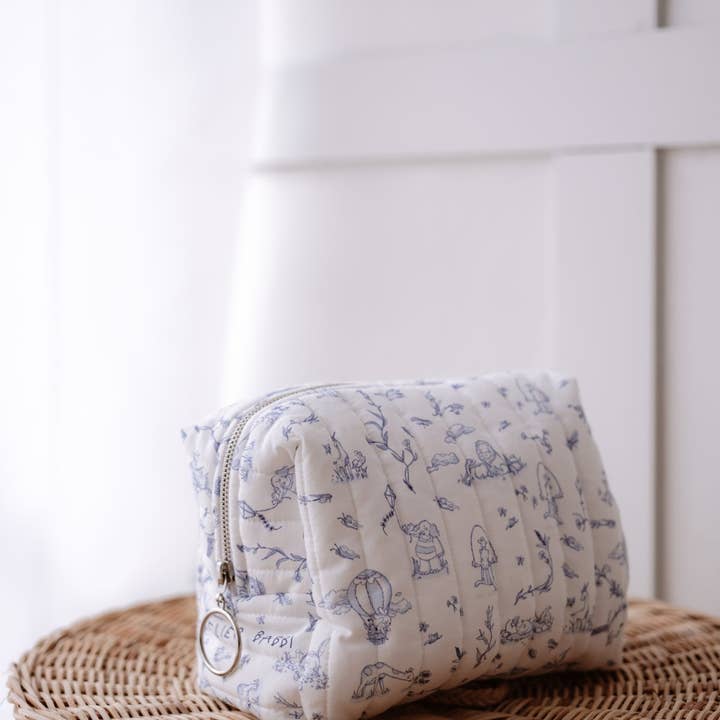 Atelier Babbi - Wholesale Diaper Bag - Baby - Diaper Pouch - Toile De Jouy / Blue