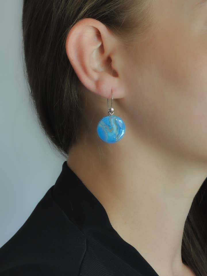 Örhängen cirkel 2cm Sterling Silver Dingla för wholesale av YagoEco Accessories