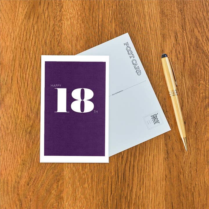 Found Image Press - Wholesale Postcard - Postcard HB-441 Happy 18th1