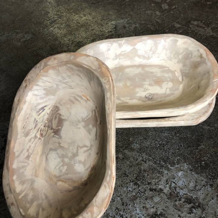 Stash Style - Wholesale Decorative plate/dish/bowl - Large Hand Carved Wooden Bowl